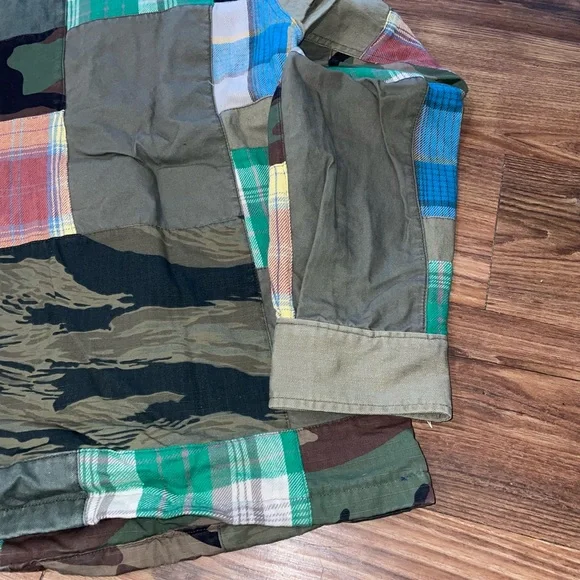 RRL Flannel Patchwork Military Jacket - Picture 11 of 15